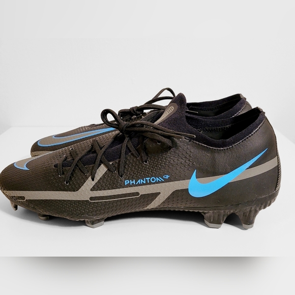 Nike Phantom GT2 Pro FG Black Grey Blue DA4432-004 Soccer Shoes Men's Size 12. - Picture 3 of 8